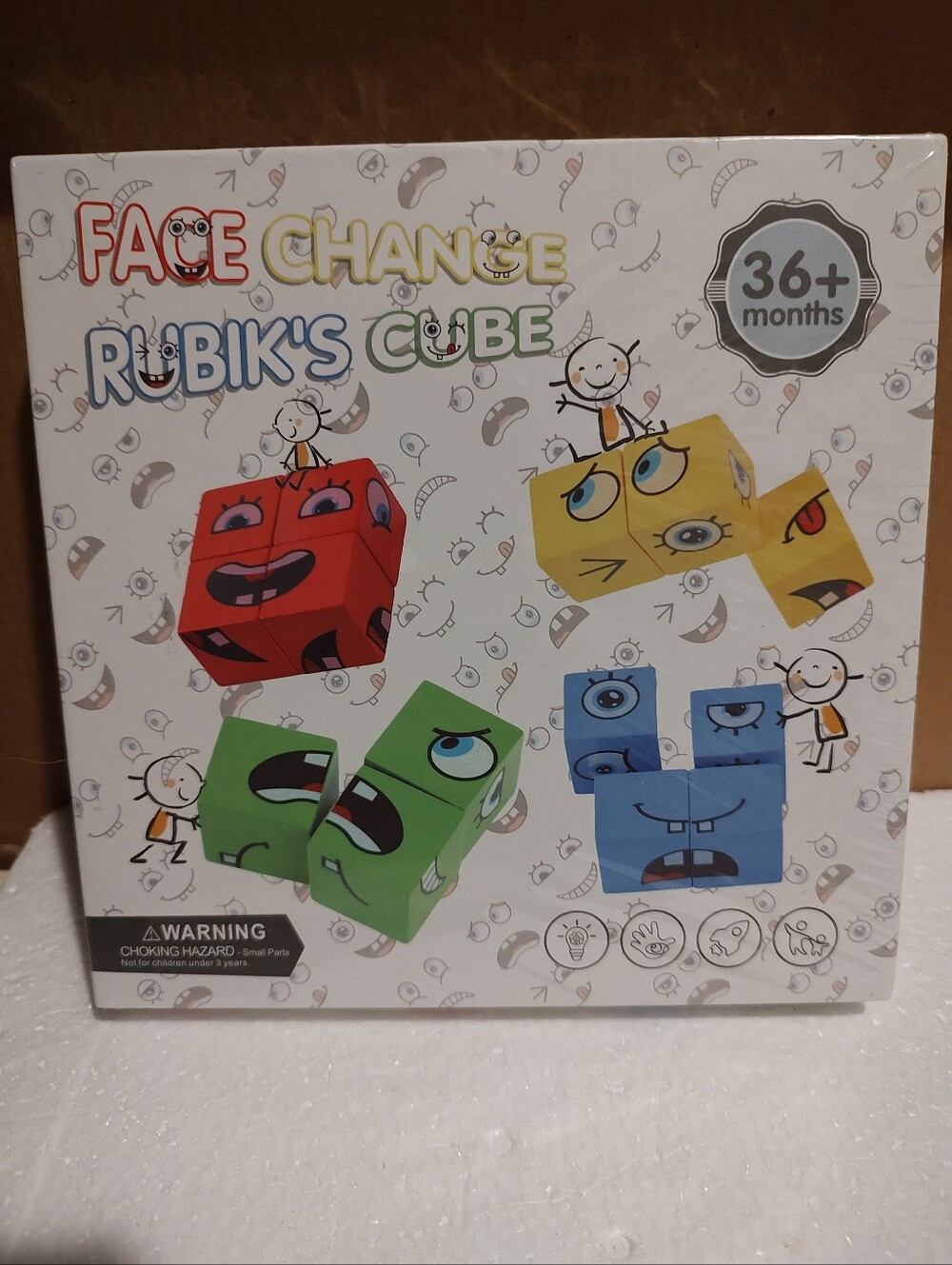 Source Unknown Face Change Rubik's Cube - Red, Yellow, Green, Blue